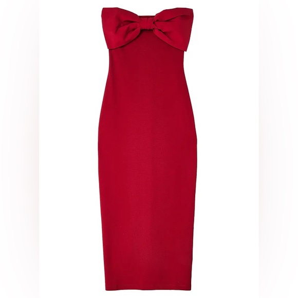 NA-KD Red Bow Midi Dress - Picture 5 of 7